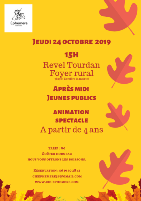 animation spectacles jeudi 24 oct Revel tourdan